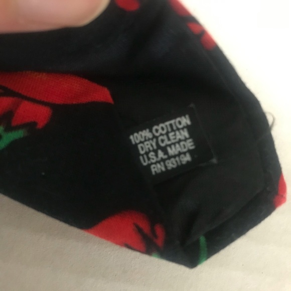 Tie Red Hot Chile Peppers on Black Cotton by Dem Crazy - Picture 2 of 10